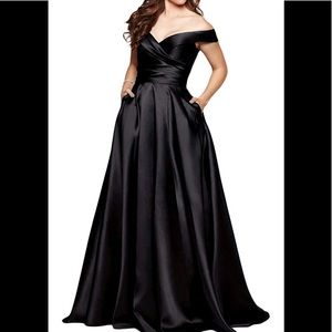 Off the Shoulder Black gown